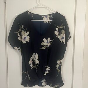 West Kei Navy Floral Women's Blouse